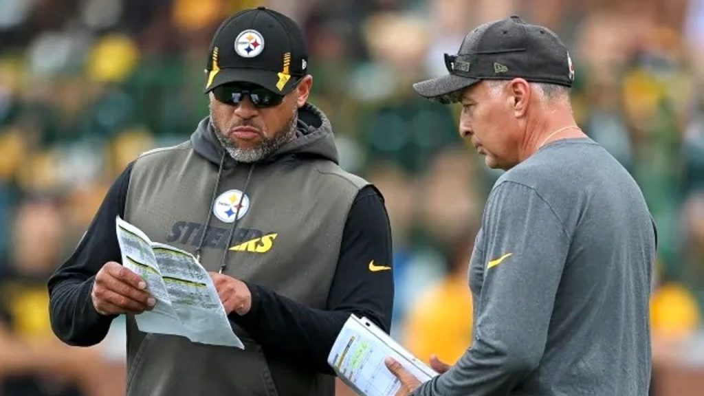 Eddie Faulkner Mike Sullivan sideline Roser STEELERS-1600x900-1600x900