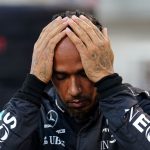 Mercedes' Lewis Hamilton on the grid before the Bahrain Grand Prix at the Bahrain International Circuit, Sakhir. Picture date: Sunday March 5, 2023.