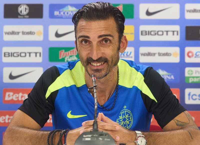 elias-charalambous-fcsb-coach-press-conference-v-farul-romanian-superliga-fotball-bucharest-romania-th-aug-football-team-speaks-329954266